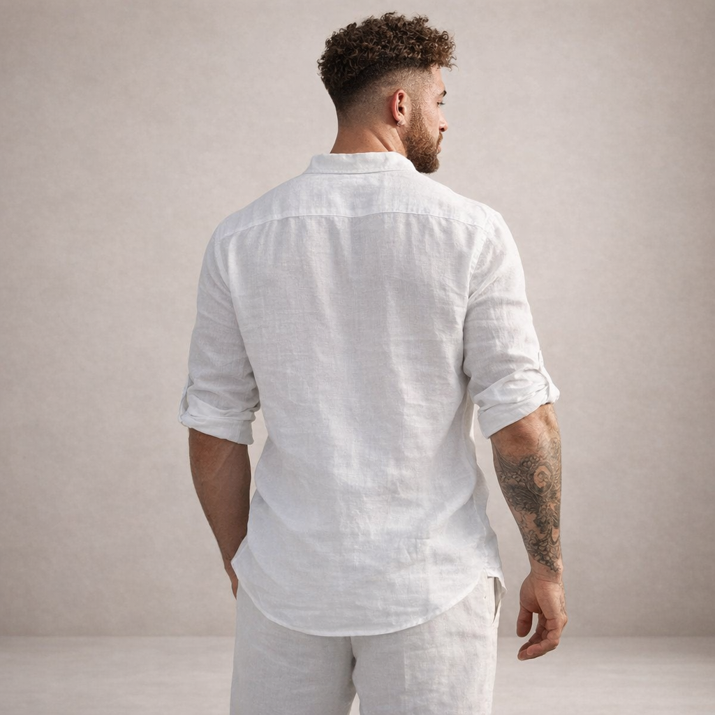 Men's Linen Long Sleeve Shirt