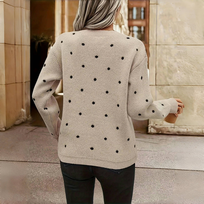 Women's Polka Dot Knit Sweater