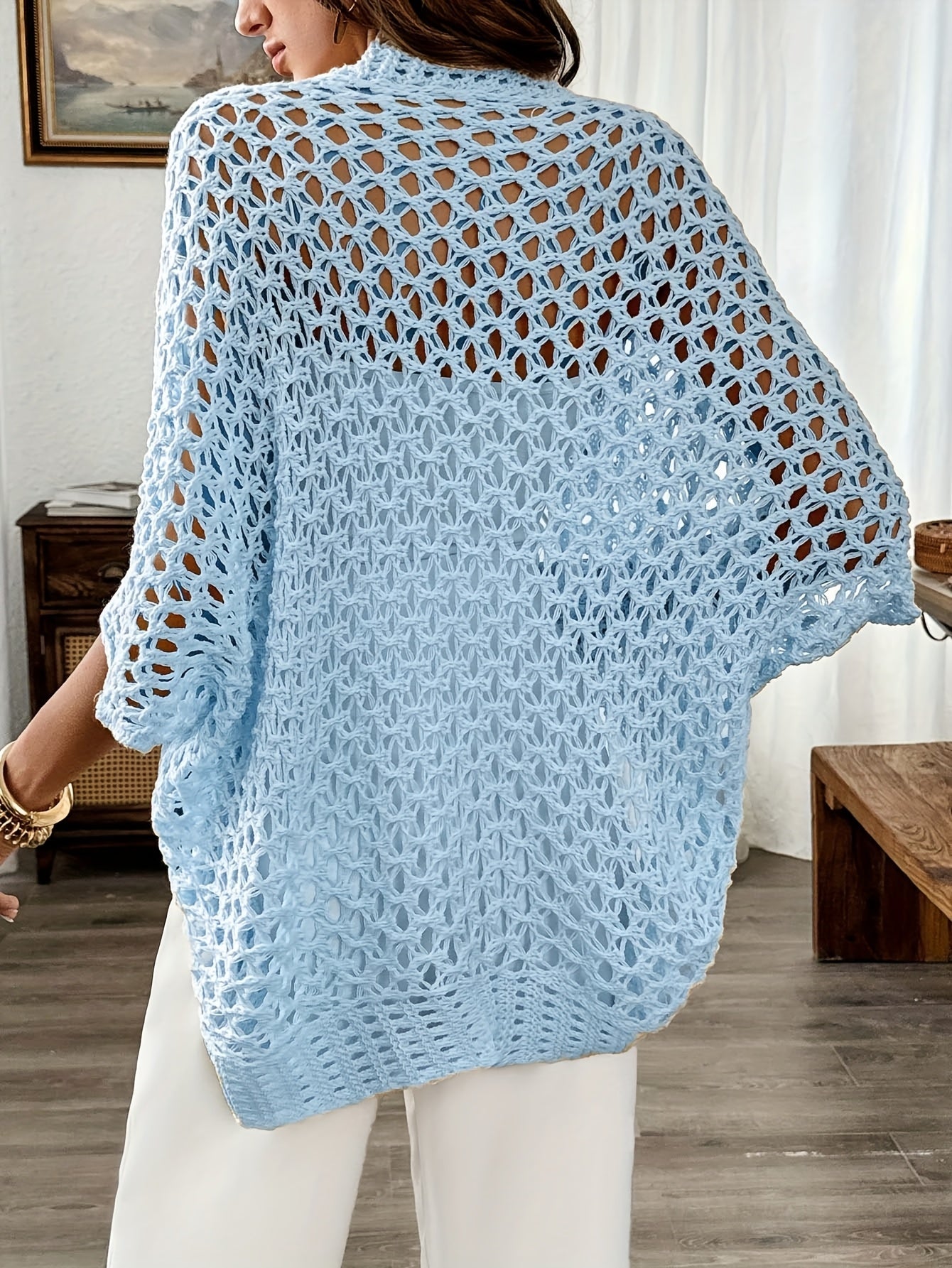 Women's Boho Knit Batwing Cardigan