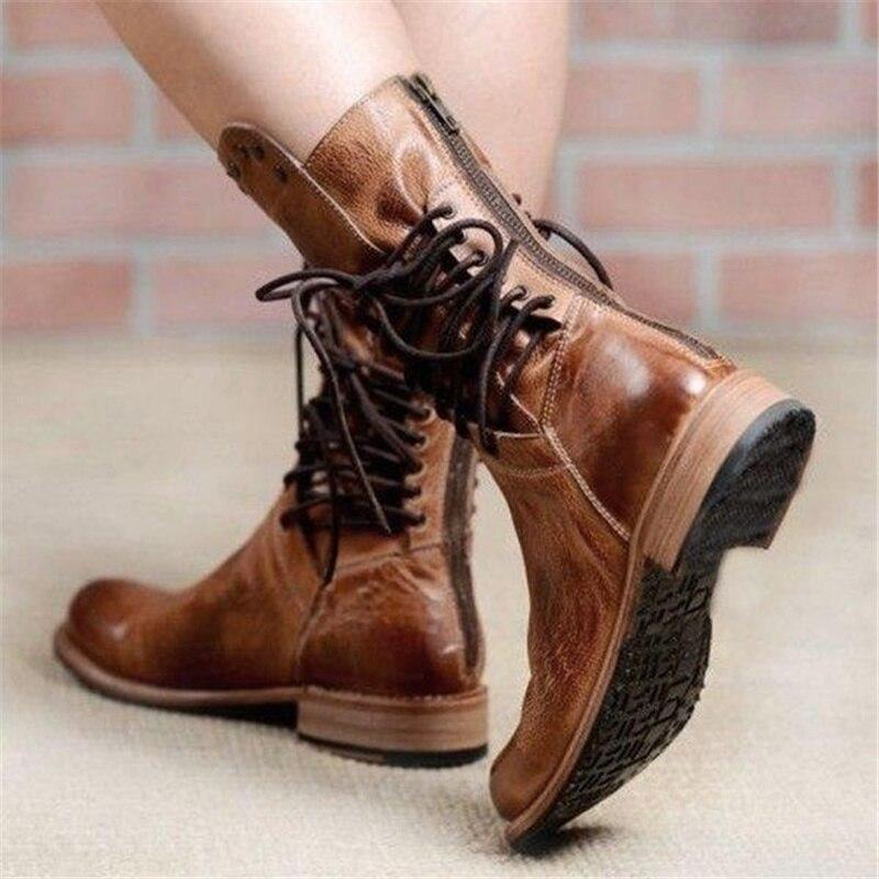 Women's Leather Lace-Up Ankle Boots