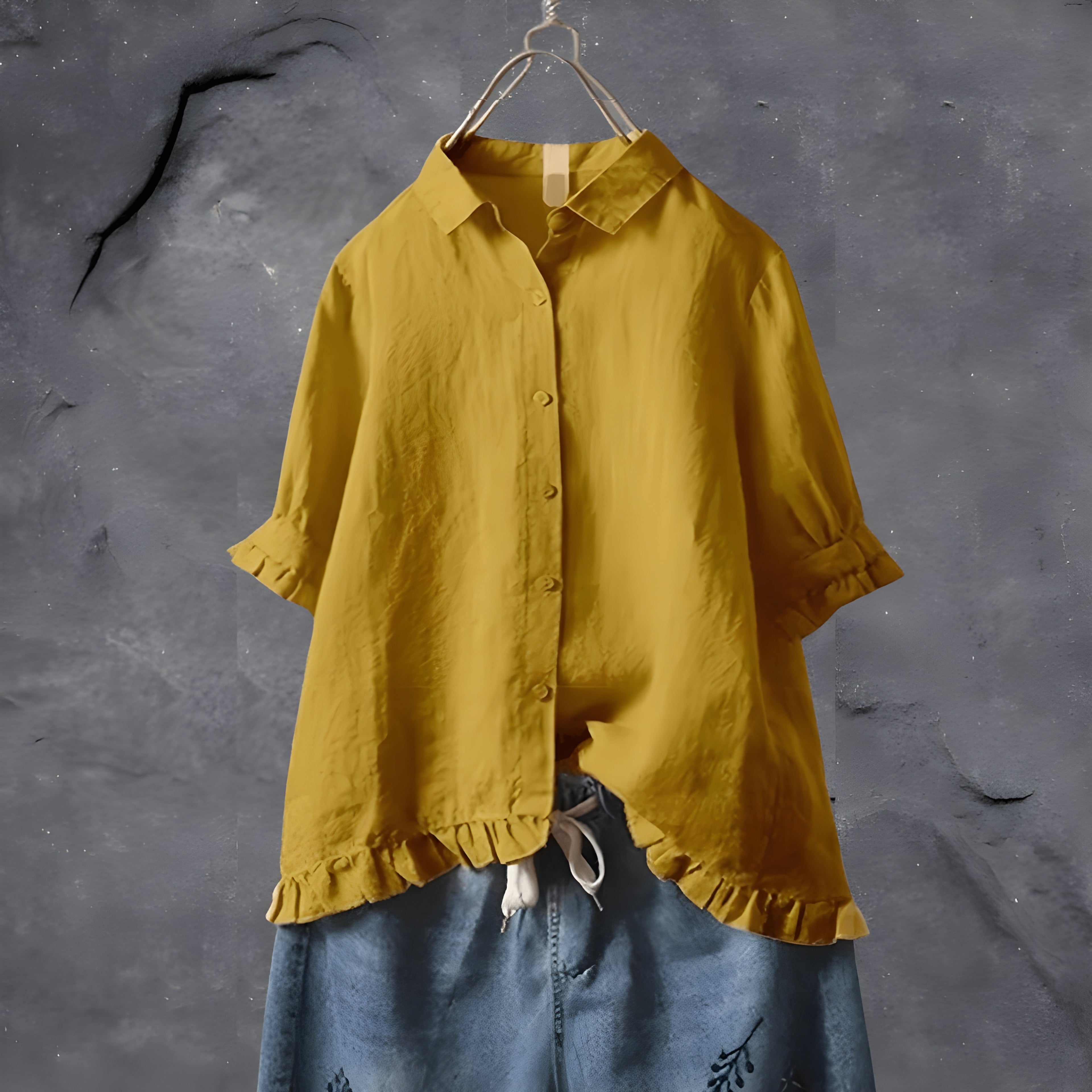 Women's Timeless Elegant Blouse – Yellow