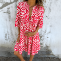 Elegant V-Neck Dress – Pink