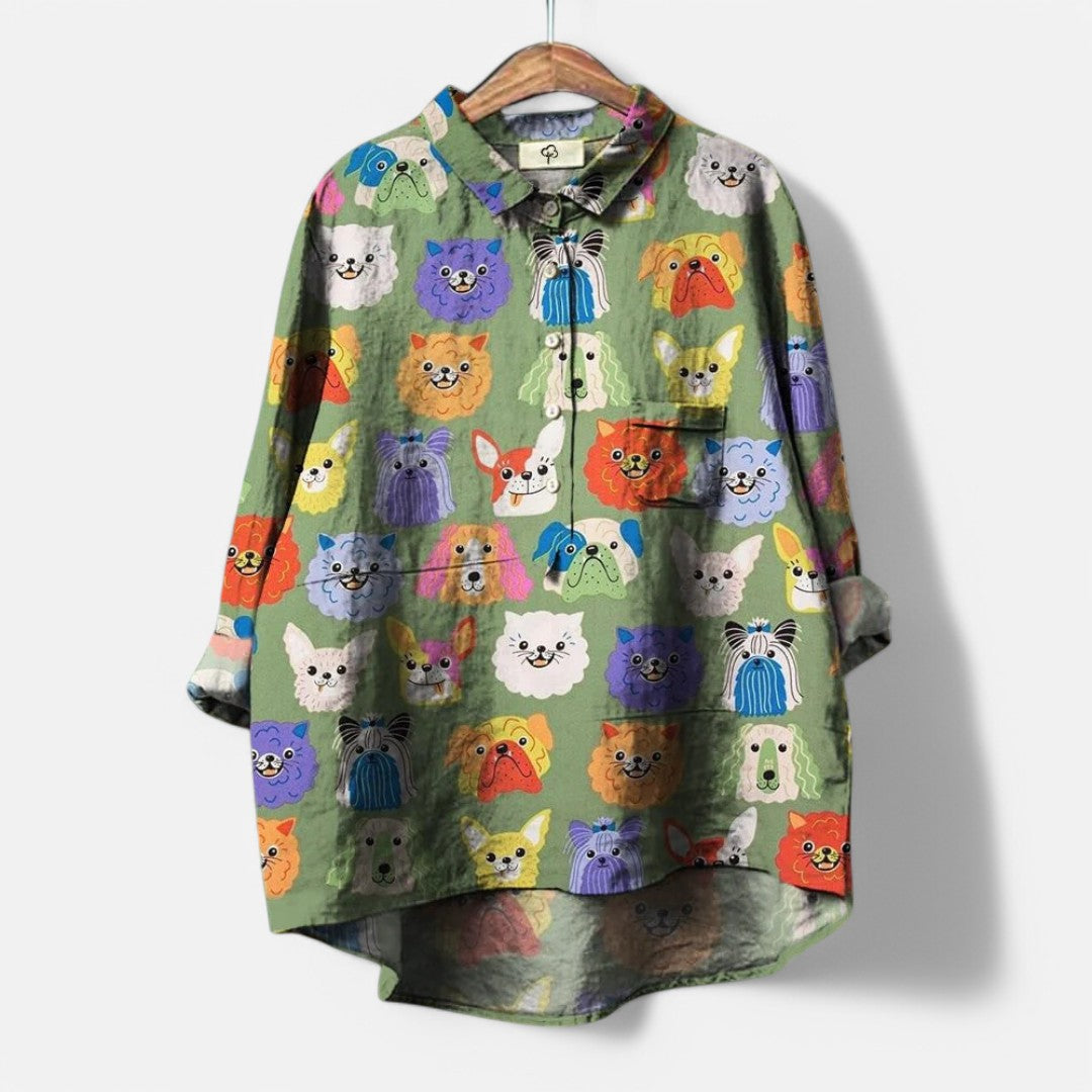 Artistic Print Blouse