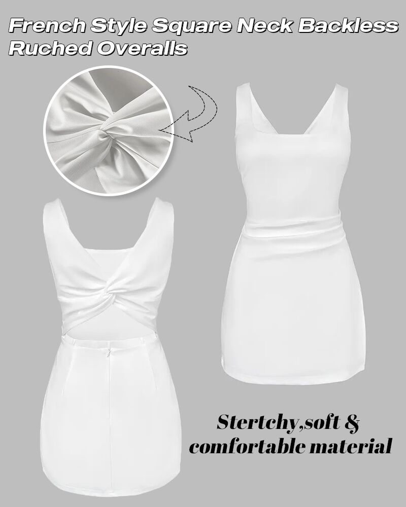 Women's Backless Skort Romper