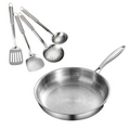 Titanium Hammered Stainless Steel Cookware Set