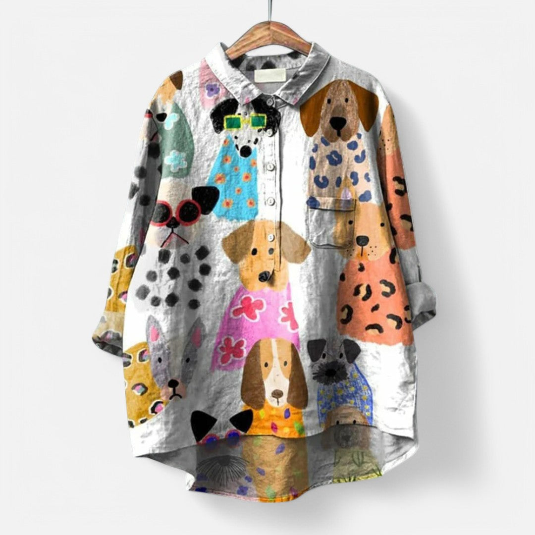 Artistic Print Blouse