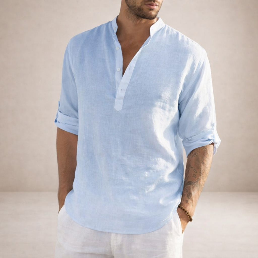 Men's Linen Long Sleeve Shirt