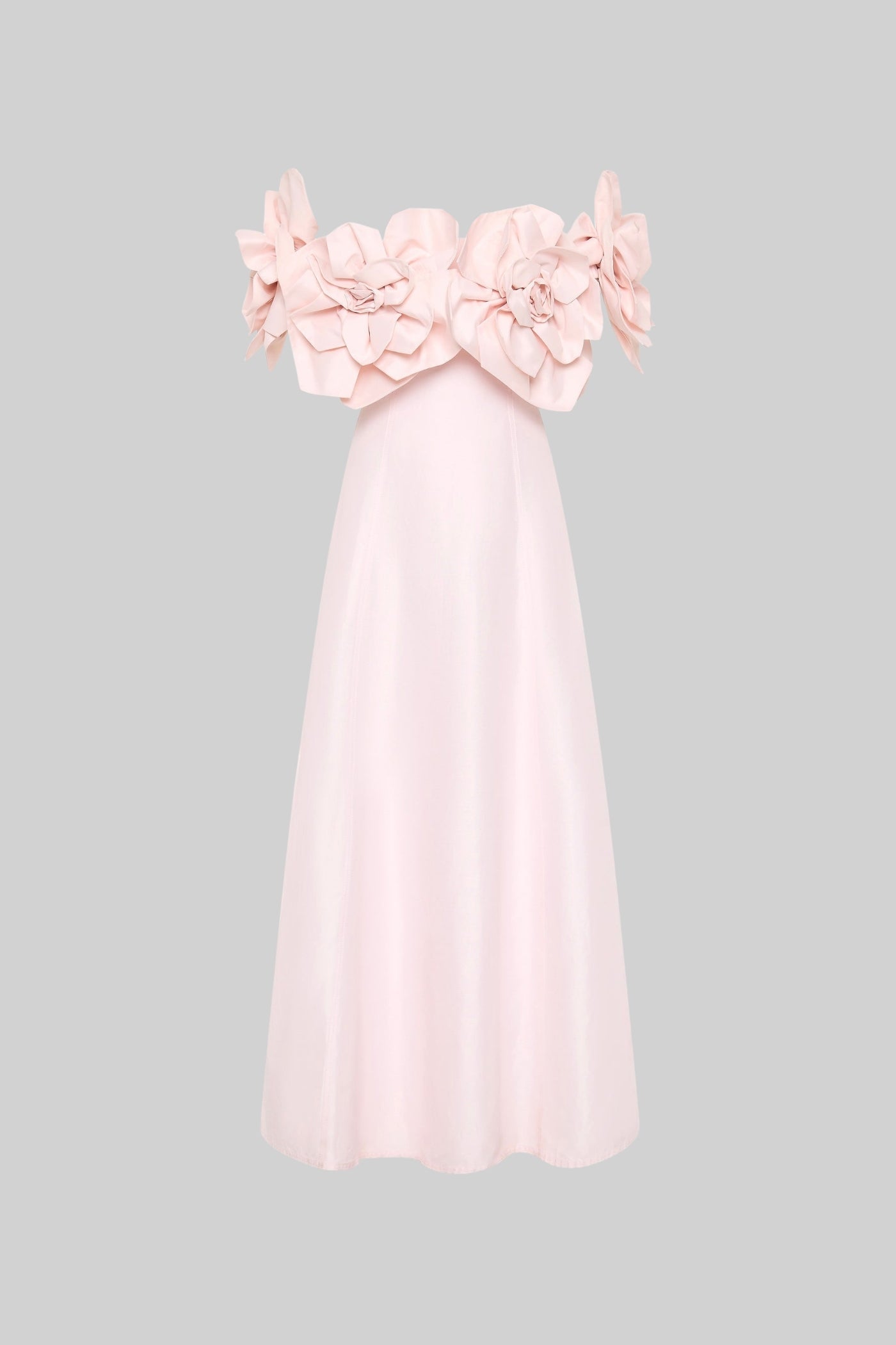 Women's Off-Shoulder Floral Midi Dress – Pink