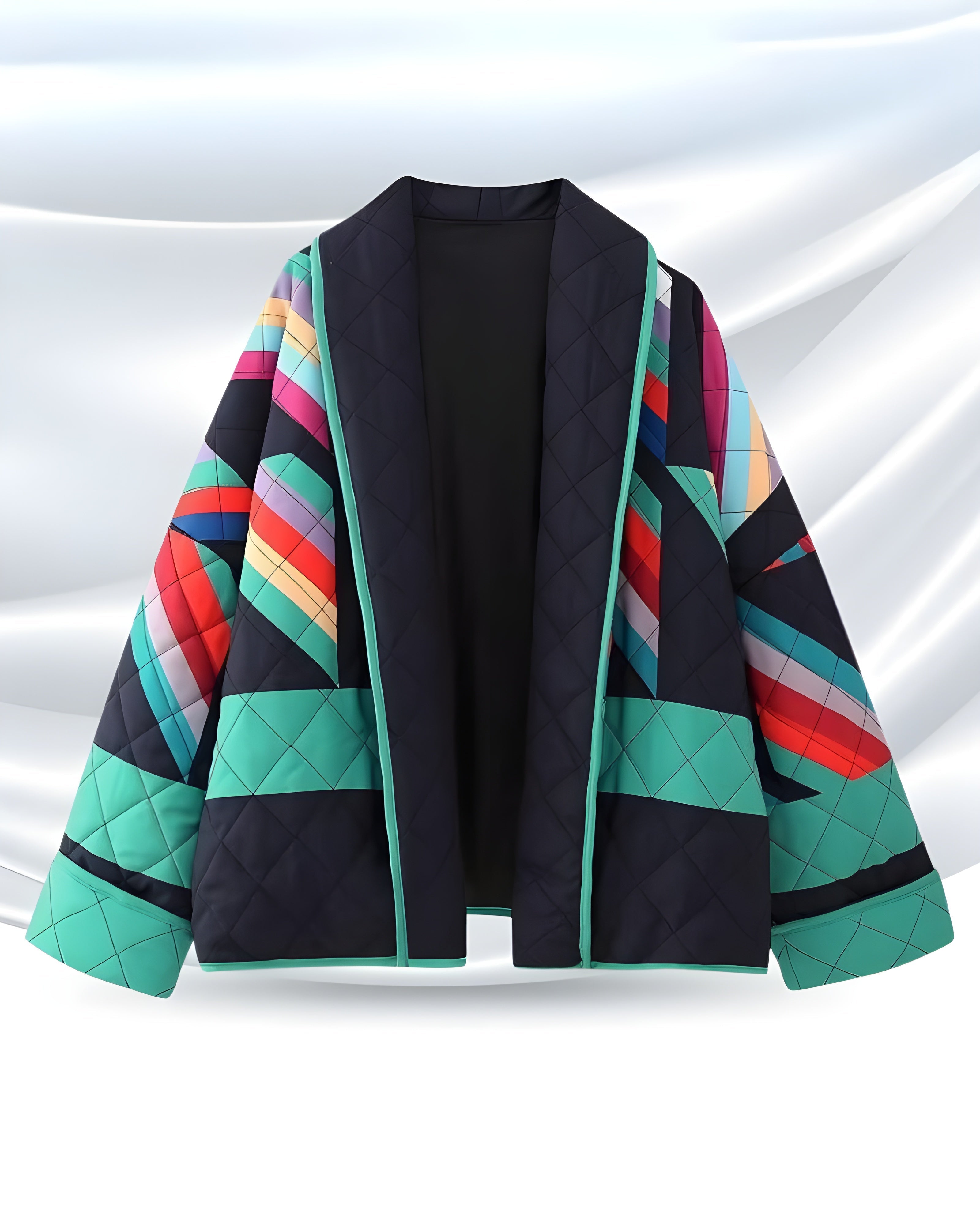 Women's Quilted Patchwork Bomber