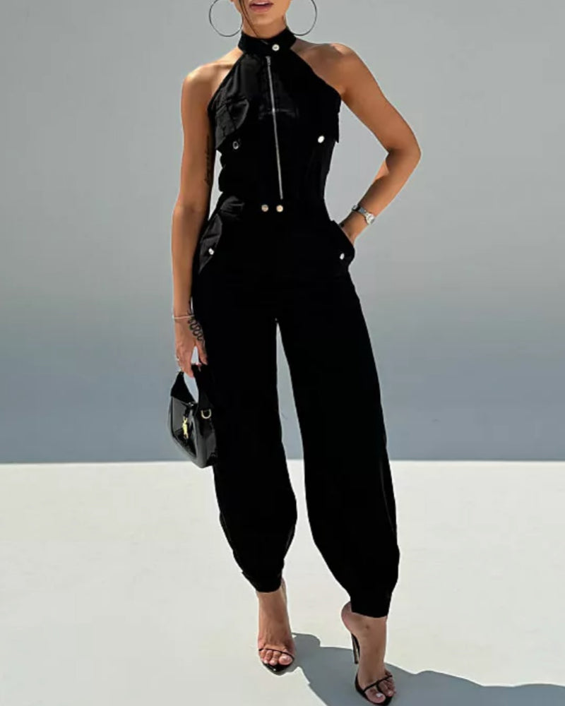 Women's Cargo Pocket Top & Pants Set