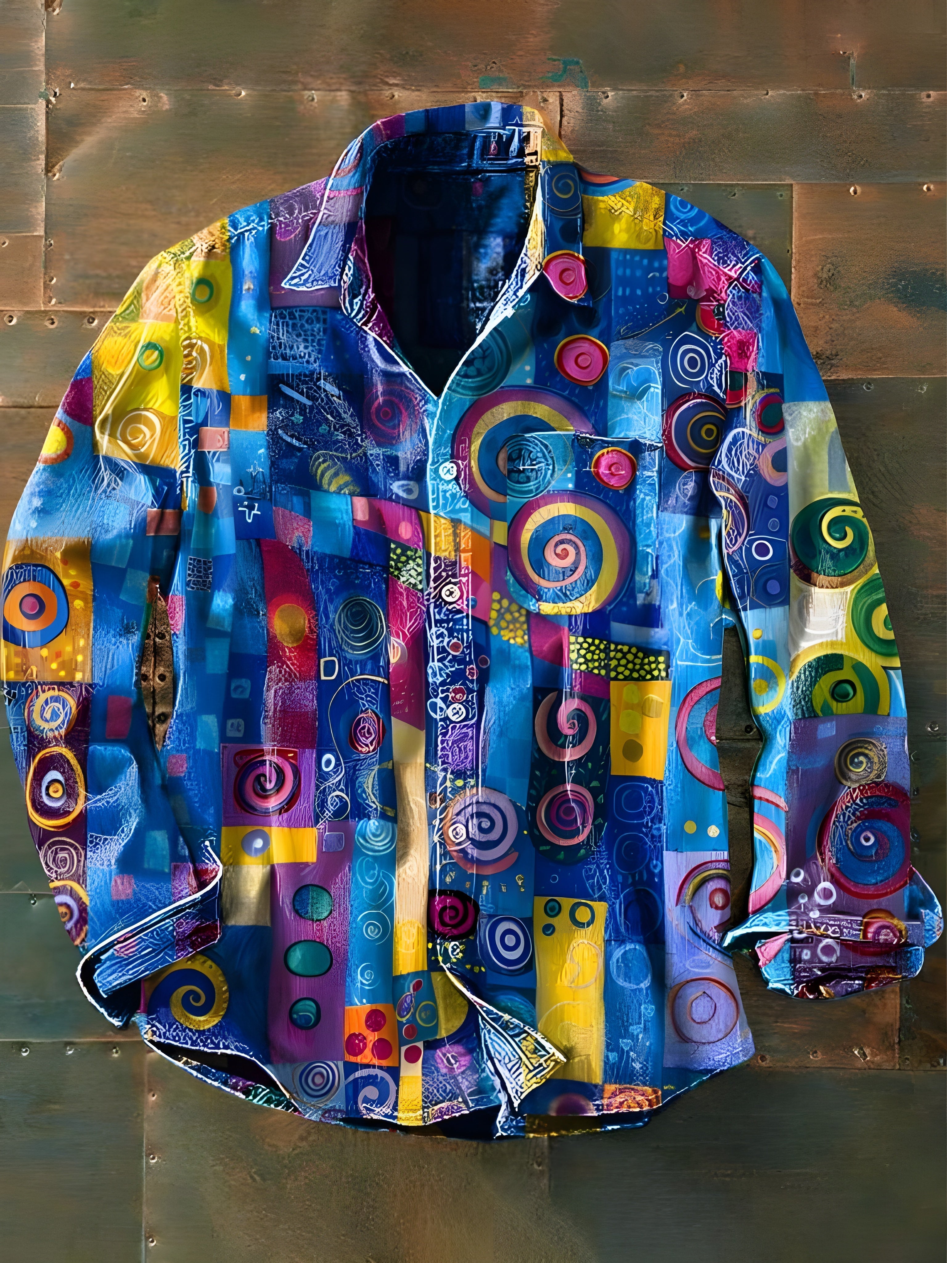 Vintage Polo Shirt – Blue & Yellow (Sport)