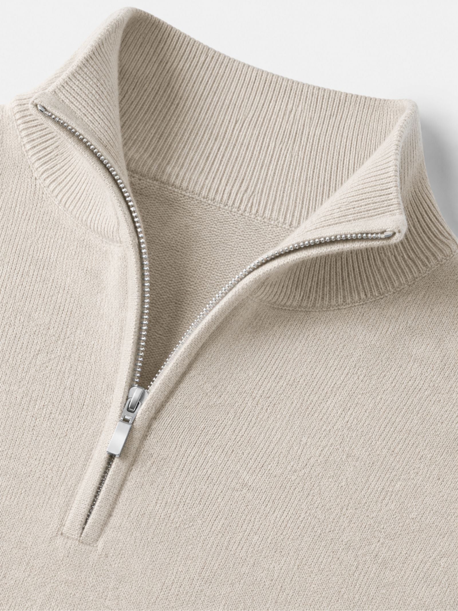 Men's Merino V-Neck Zip Sweater