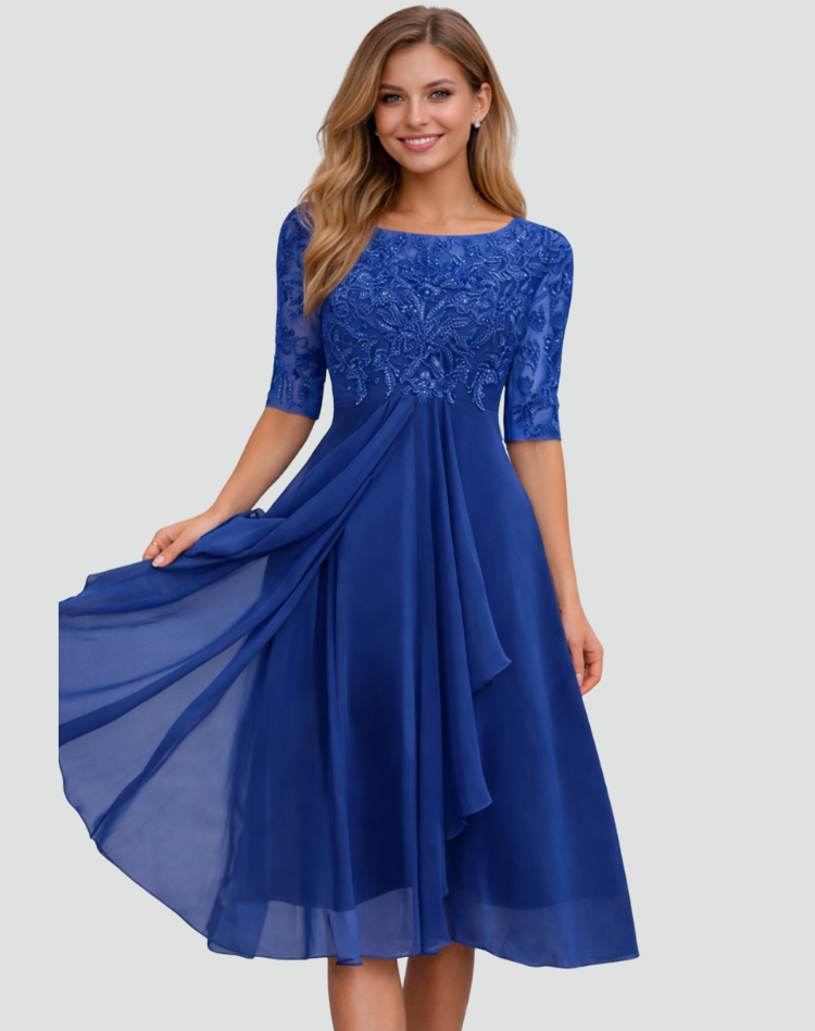 Women's Lace Midi Party Dress