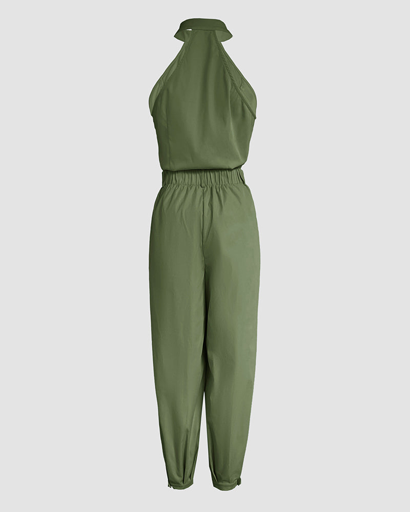 Women's Cargo Pocket Top & Pants Set