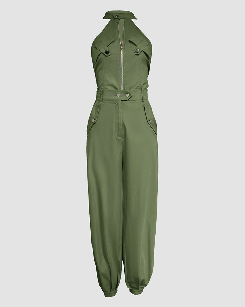 Women's Cargo Pocket Top & Pants Set