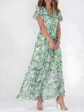 Women's Luxury Maxi Dress – Green
