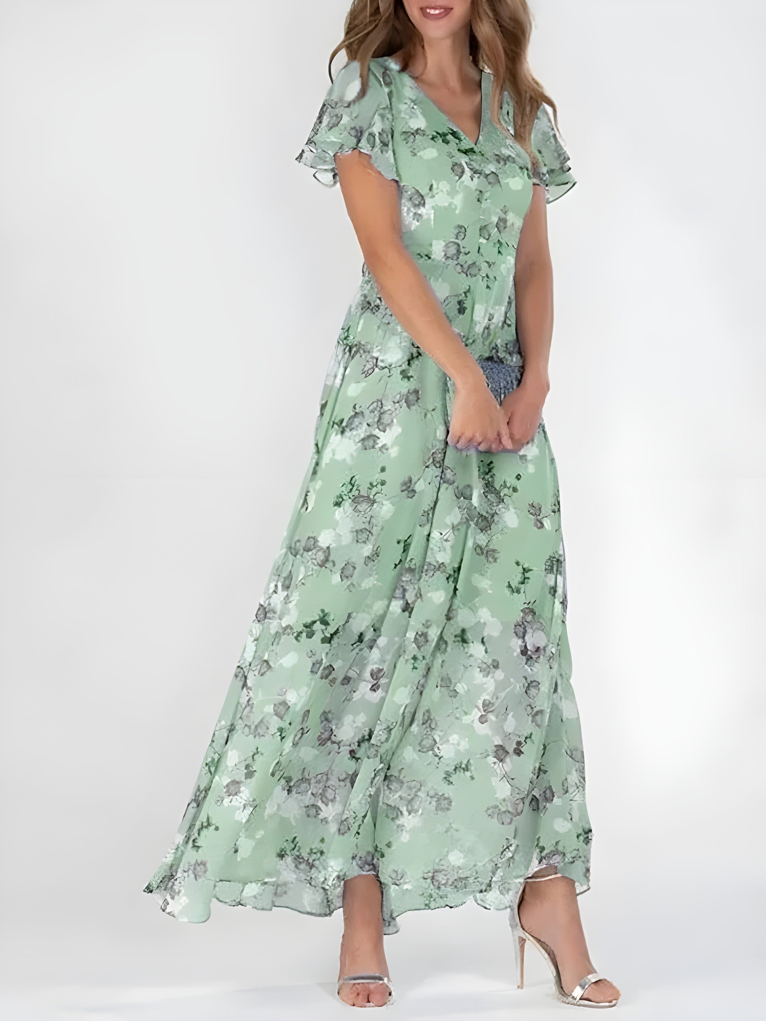 Women's Luxury Maxi Dress – Green