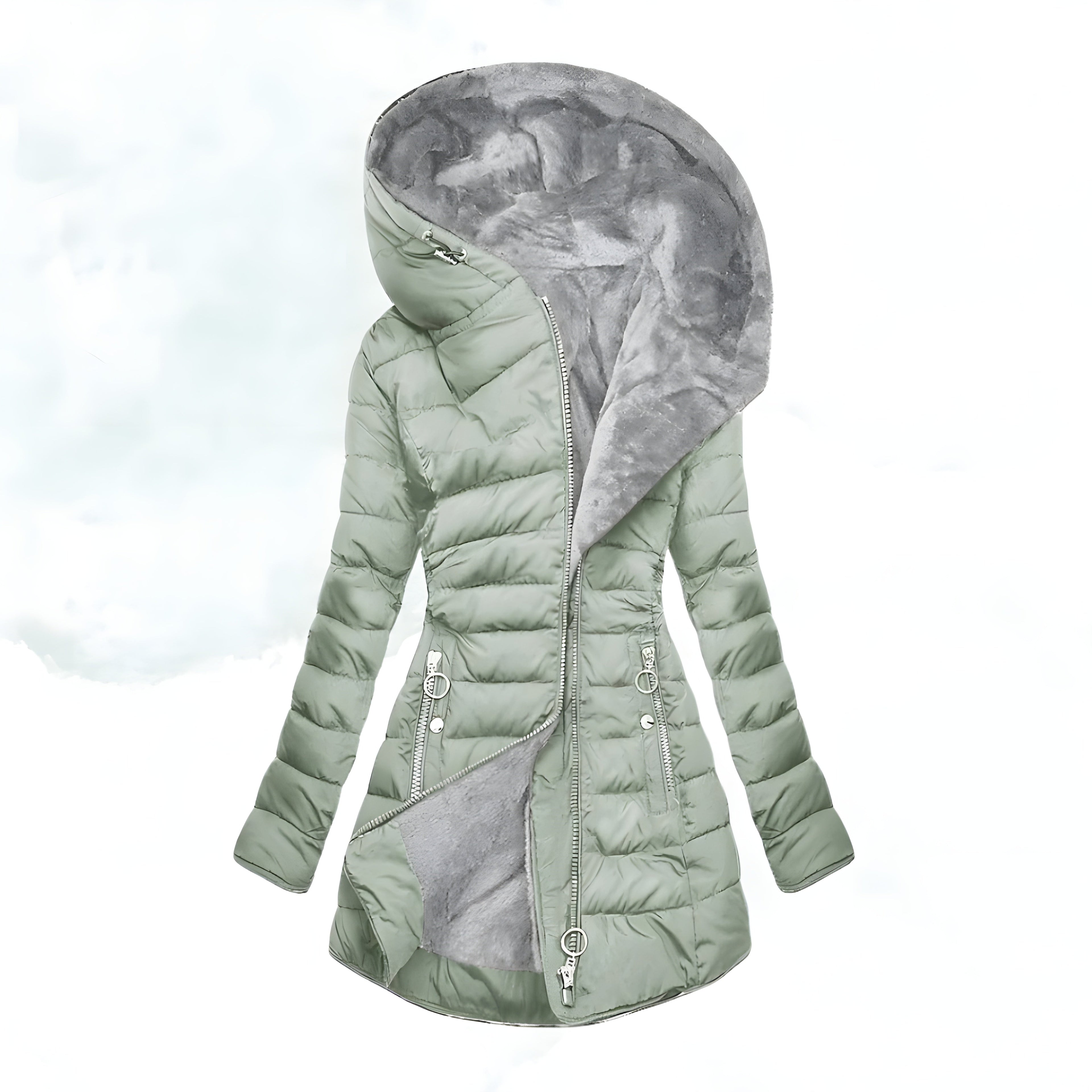 Women's Fur-Lined Cape Coat