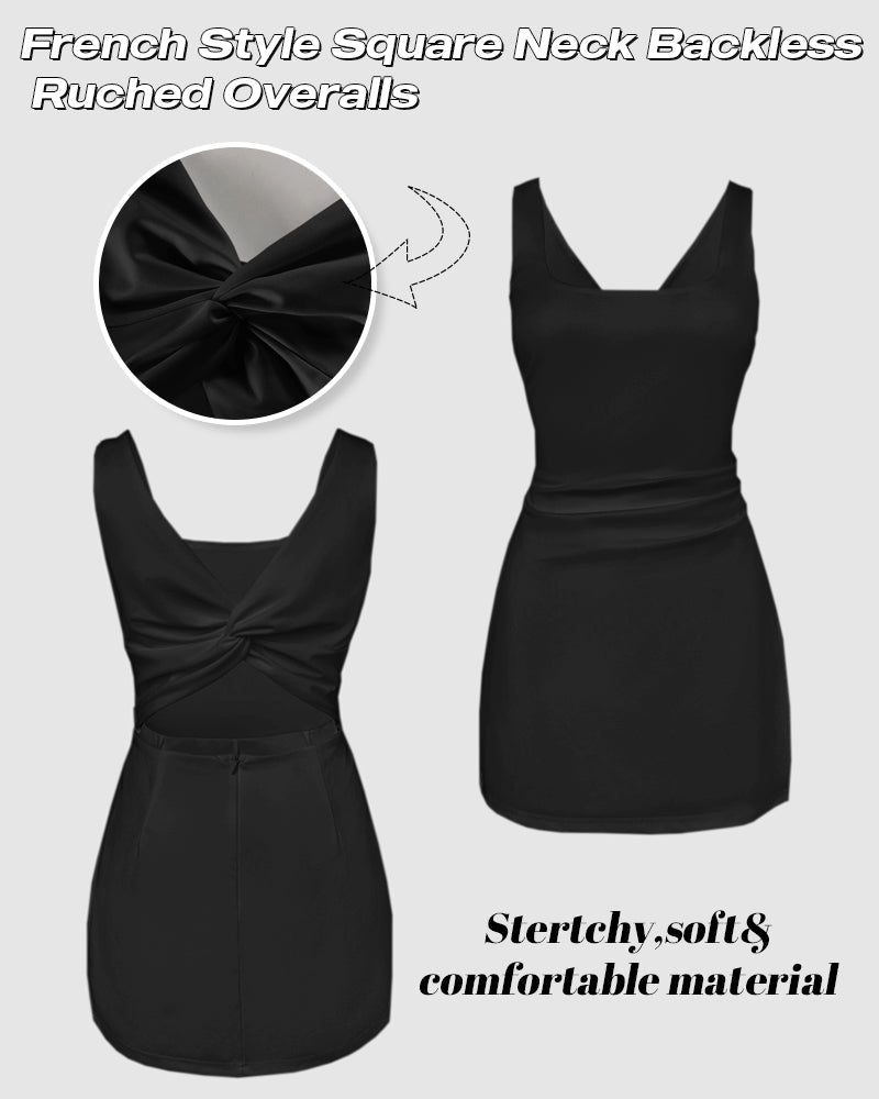 Women's Backless Skort Romper