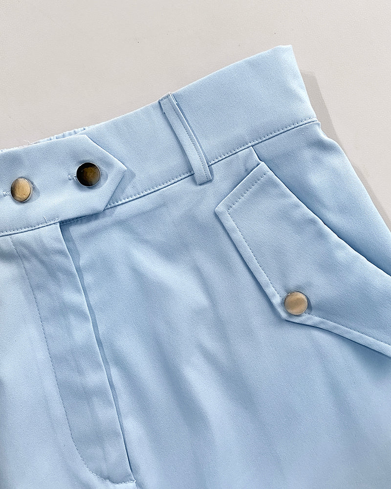 Women's Cargo Pocket Top & Pants Set