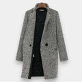 Long Wool Coat – Black & White