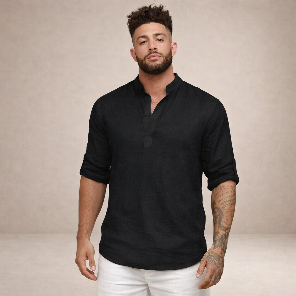 Men's Linen Long Sleeve Shirt
