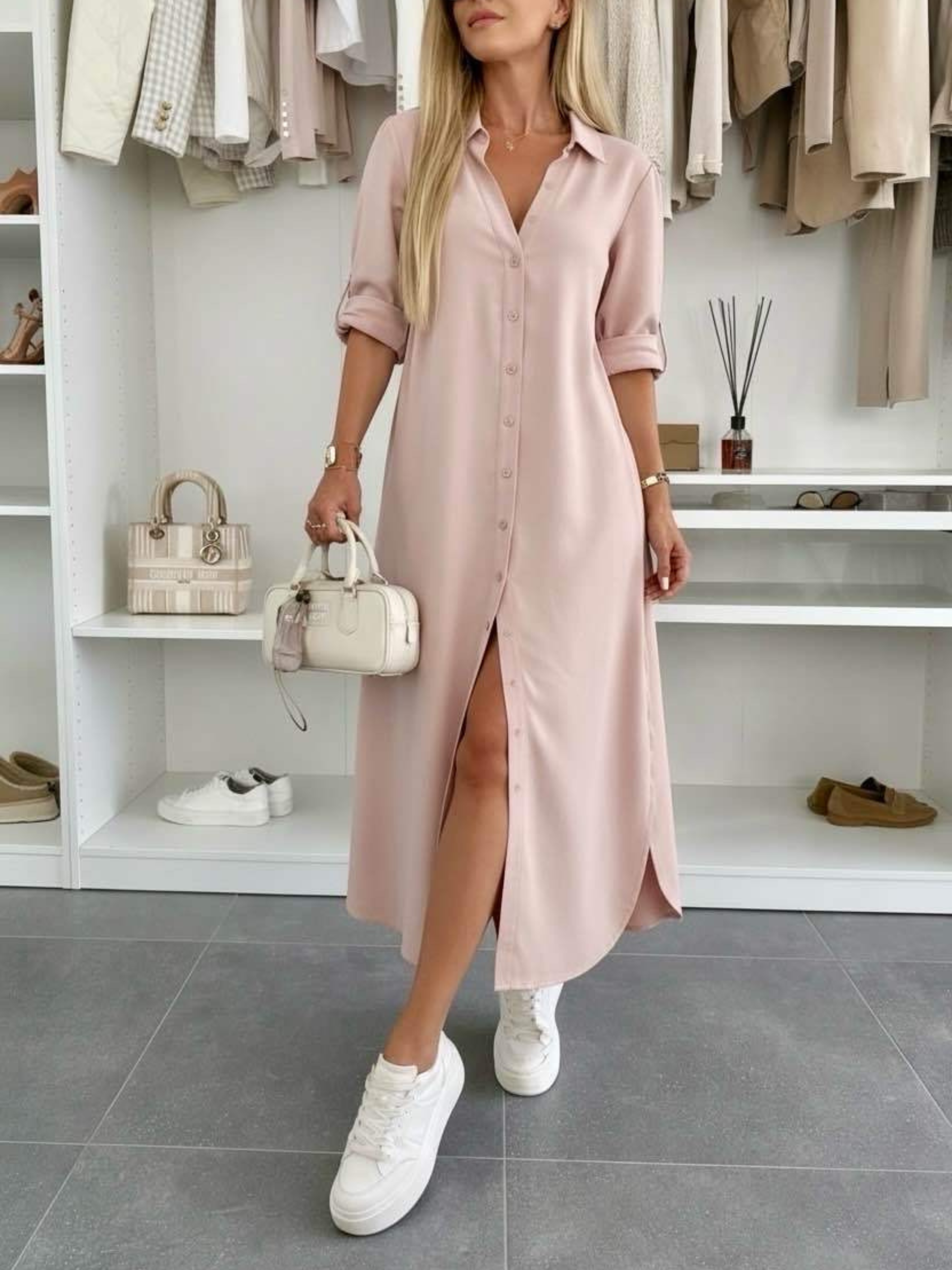 Women's Oversized Shirt Dress