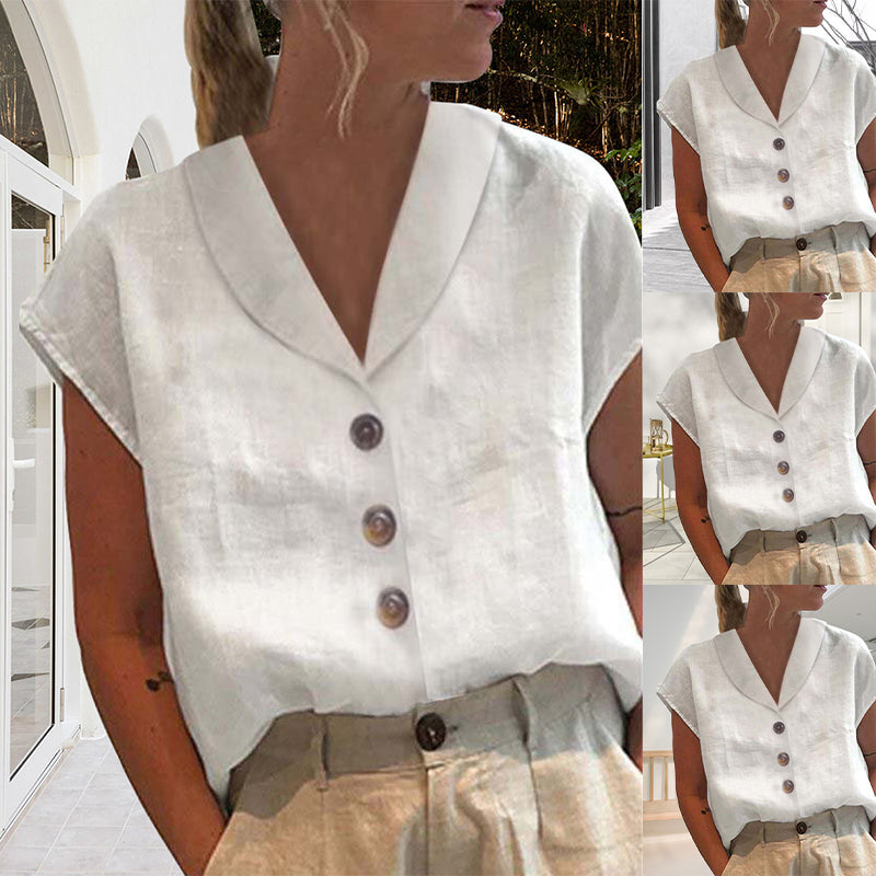 Women's Collar Button Blouse