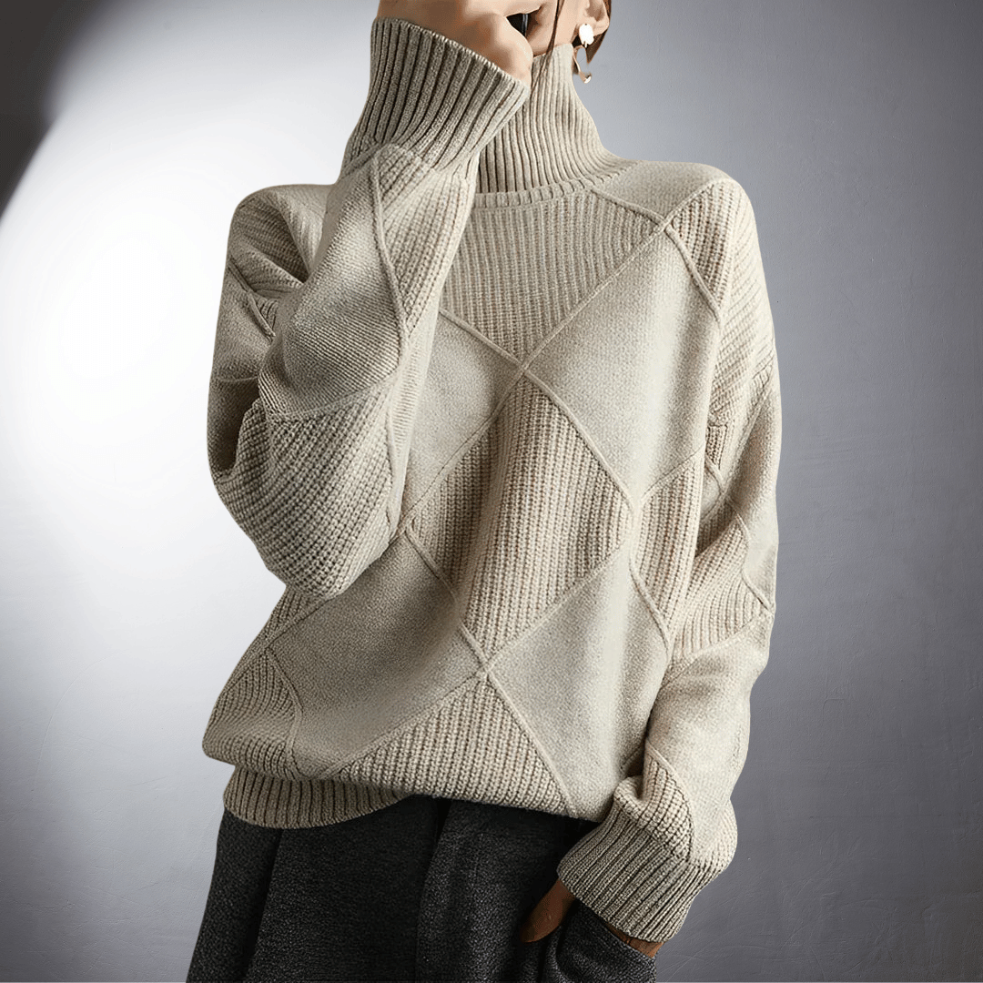 Women's Artisan High-Neck Sweater