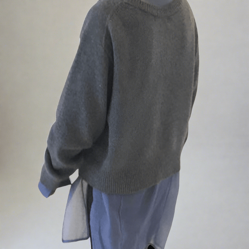 Women's Loose Fit Knit Cardigan – Gray