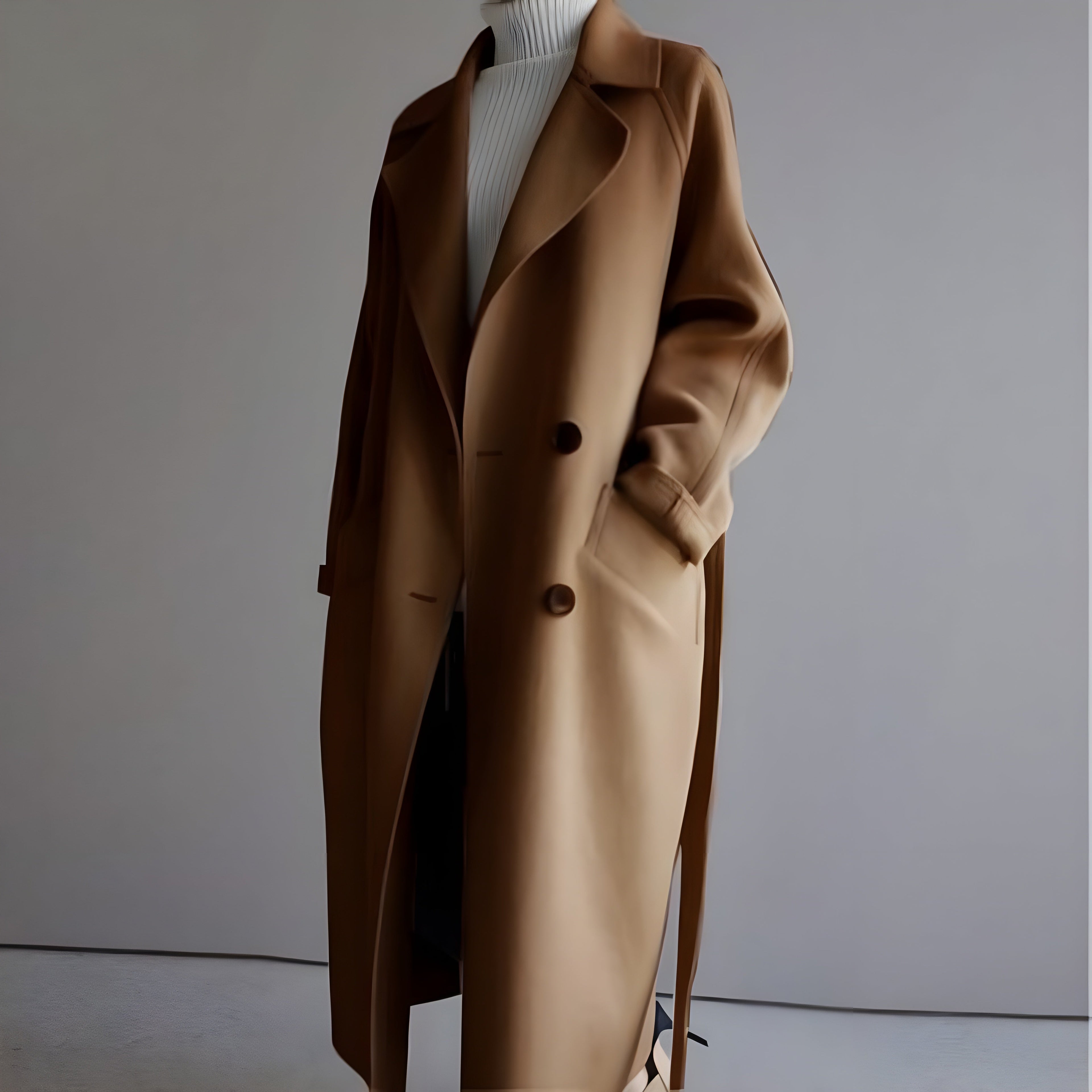 Women's Double-Breasted Wool Coat