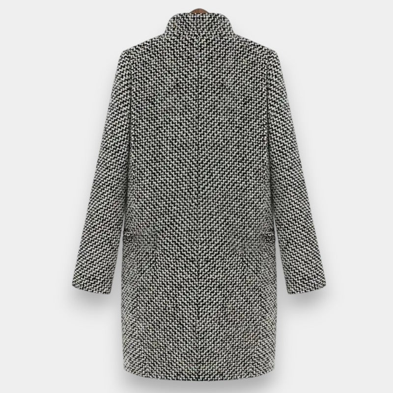 Long Wool Coat – Black & White