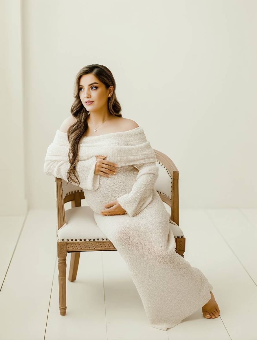 Women's Maternity Off-Shoulder Dress