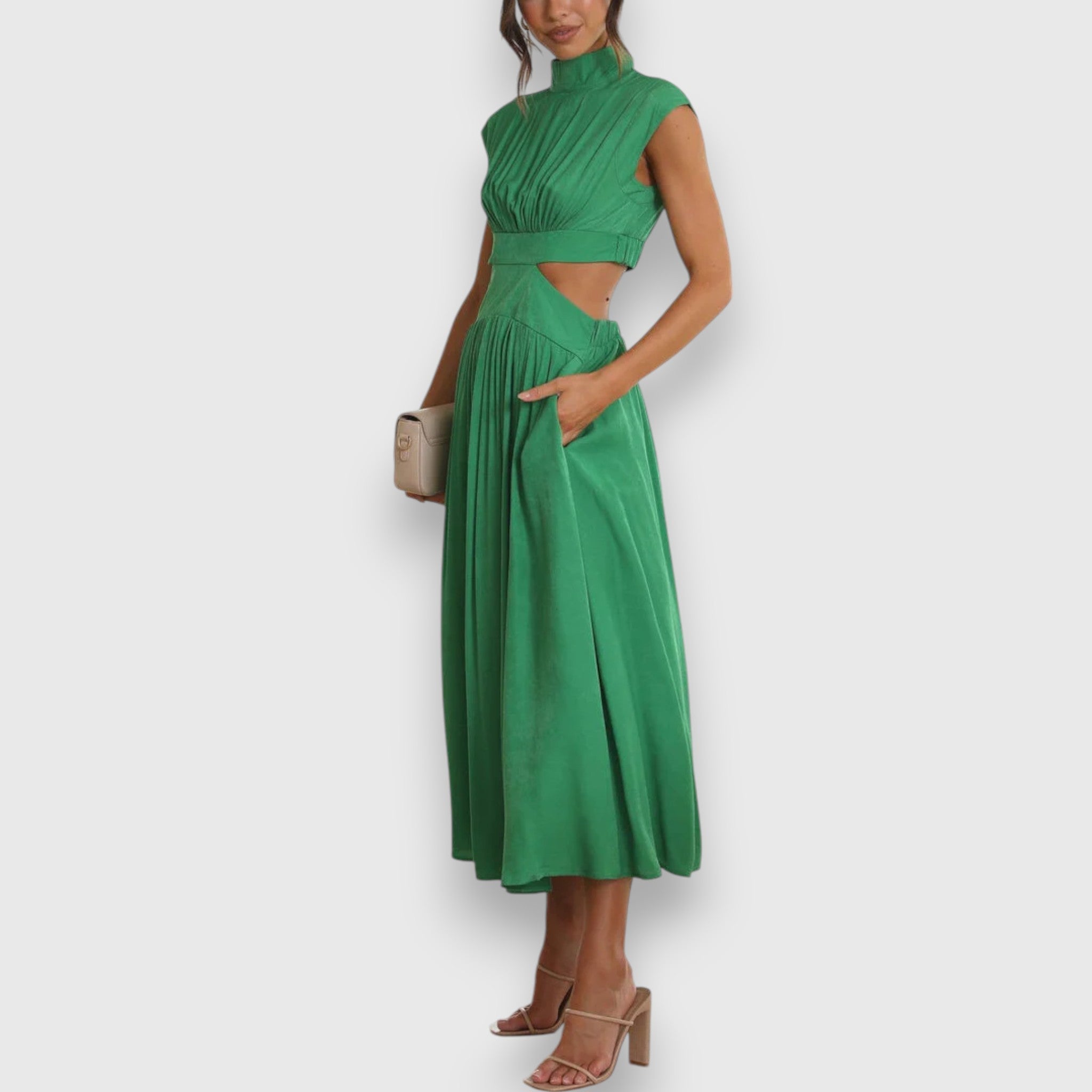 Cut-Out Maxi Dress – Blue