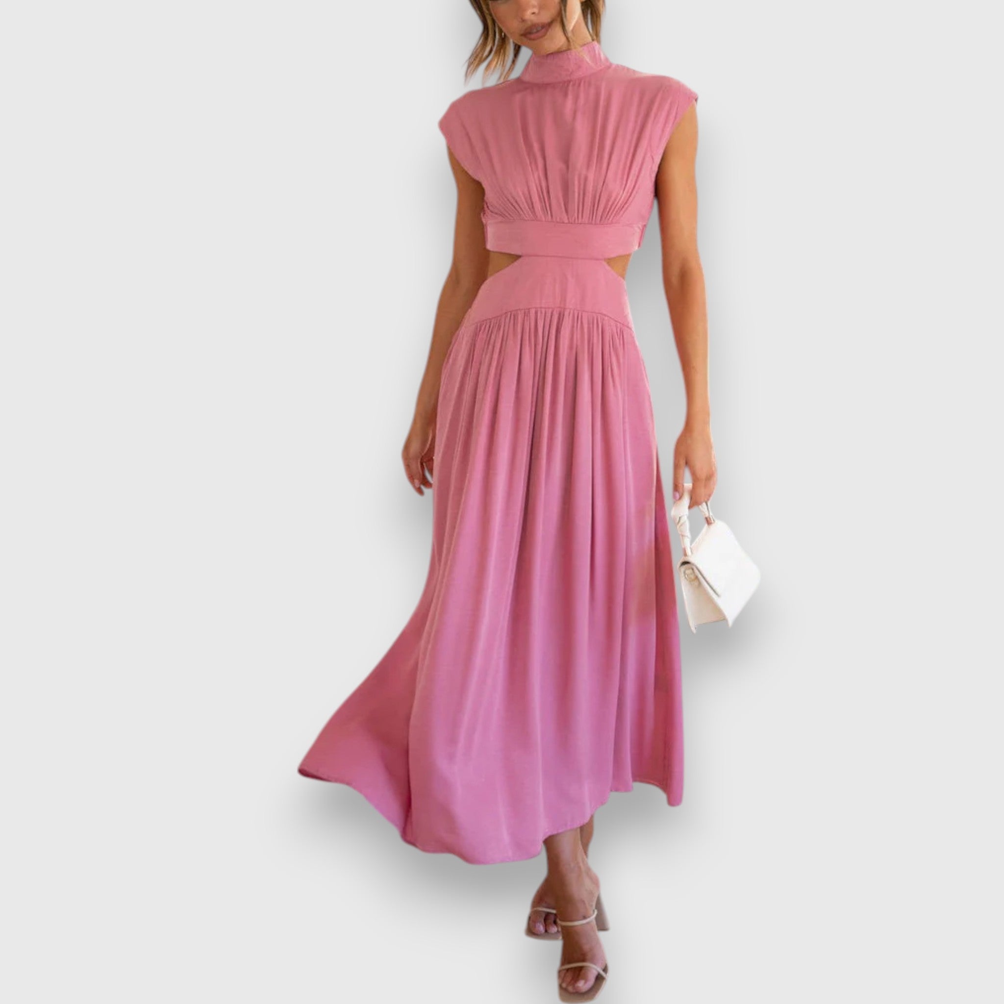 Cut-Out Maxi Dress – Blue