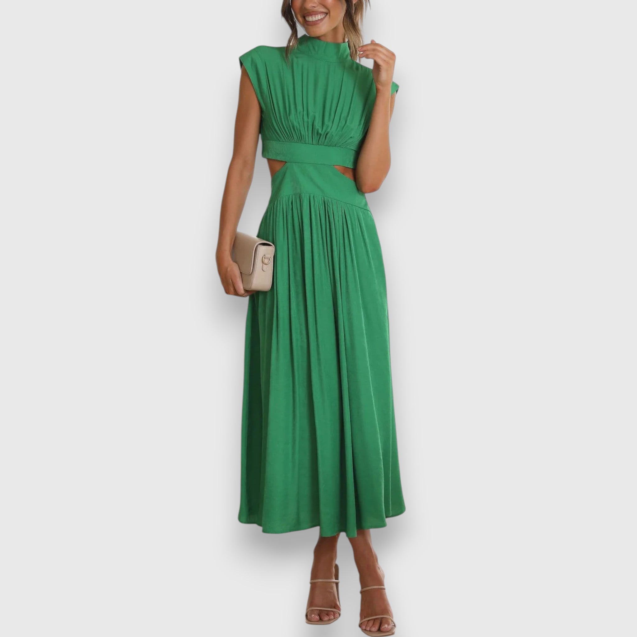 Cut-Out Maxi Dress – Blue