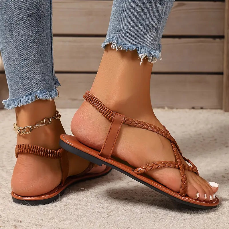Women's Braided Strap Supportive Sandals
