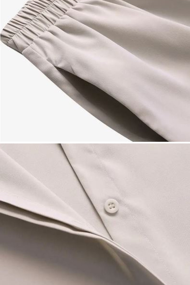 Women's Linen-Blend Two-Tone Set