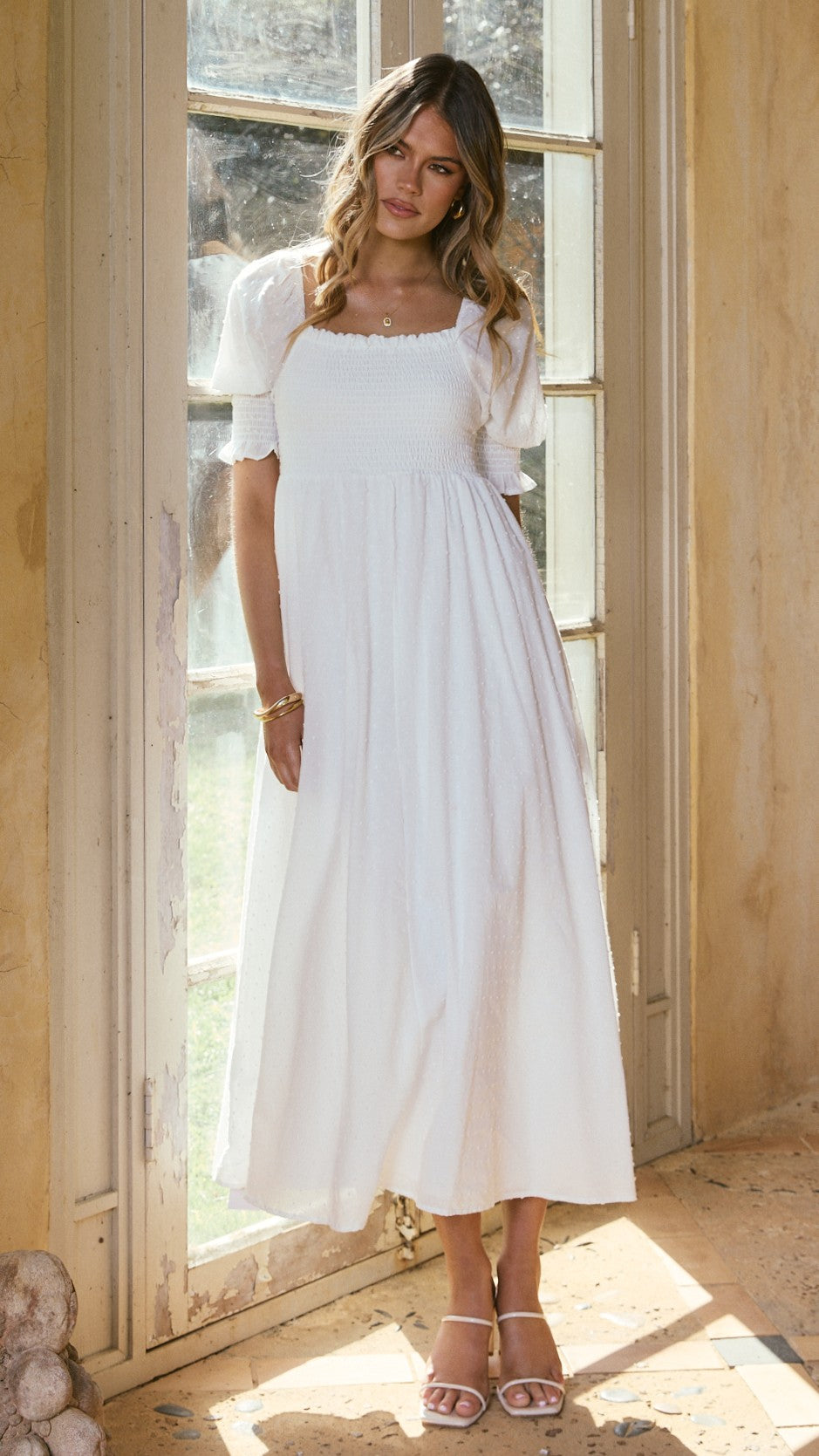 Women's Cierra Midi Dress – White