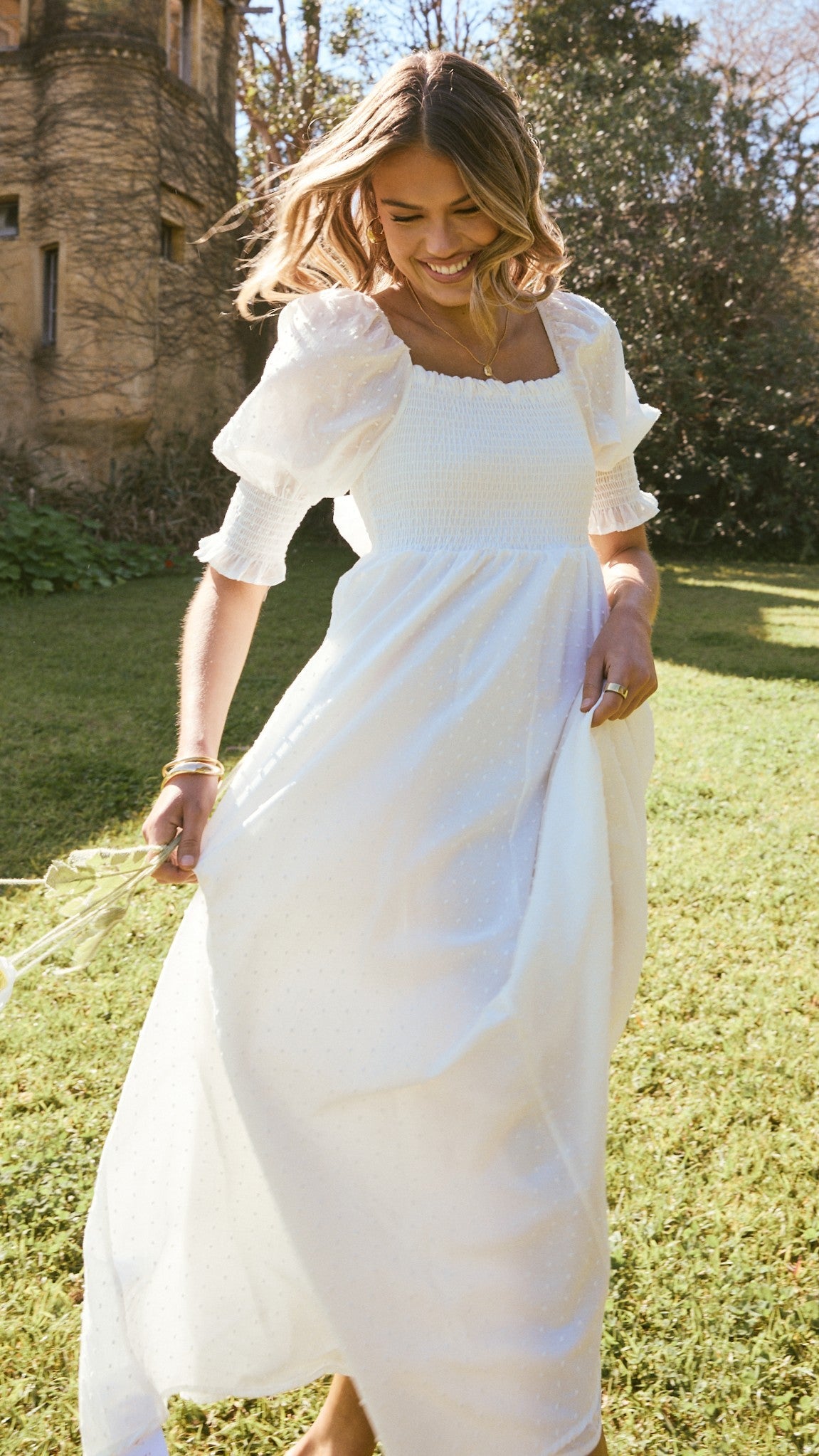 Women's Cierra Midi Dress – White