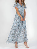 Women's Luxury Maxi Dress – Blue