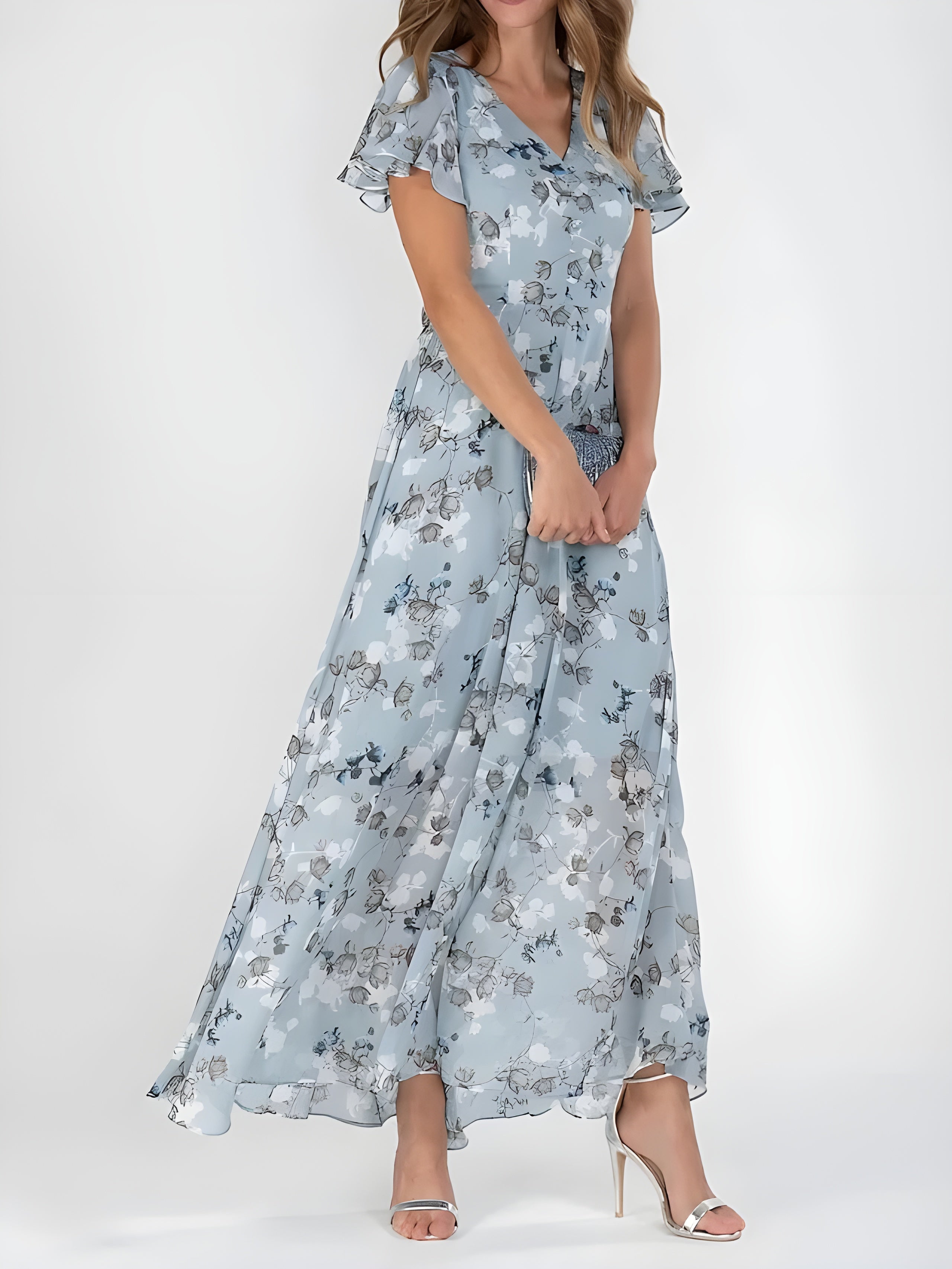Women's Luxury Maxi Dress – Blue