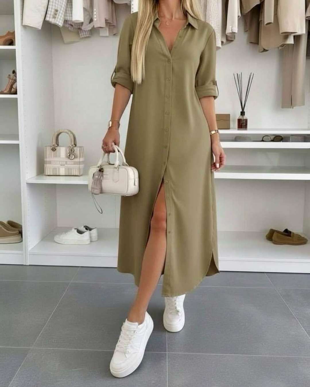 Women's Oversized Shirt Dress