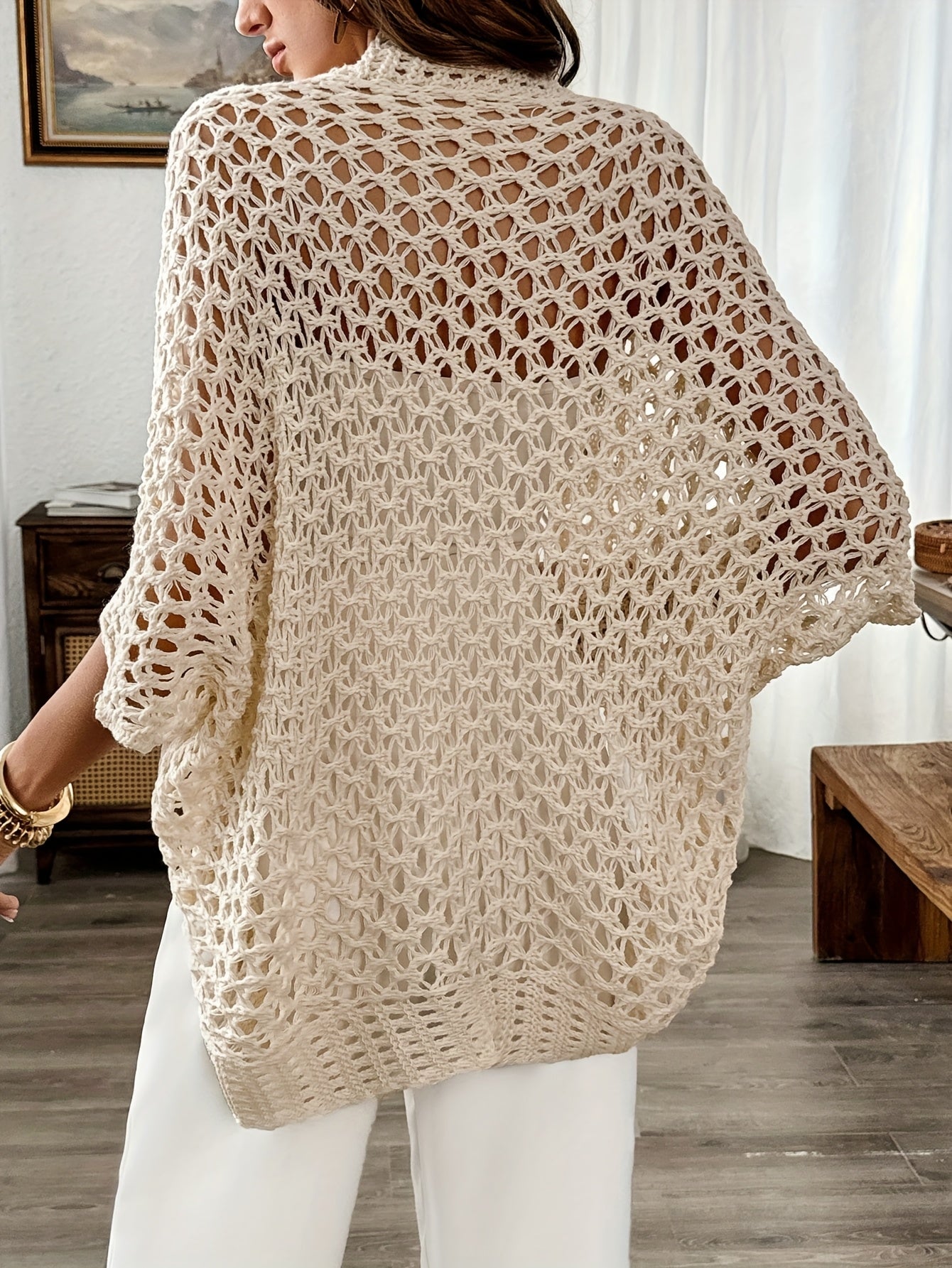 Women's Boho Knit Batwing Cardigan