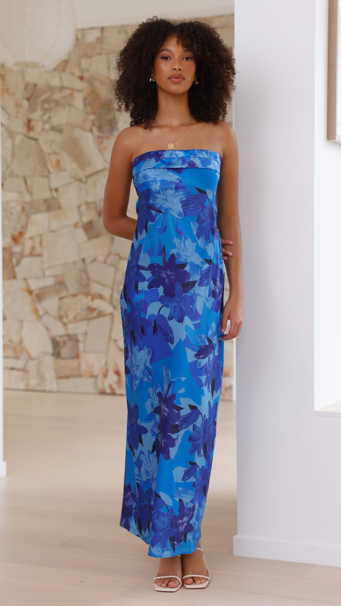Women's Miya Maxi Dress – Blue Floral
