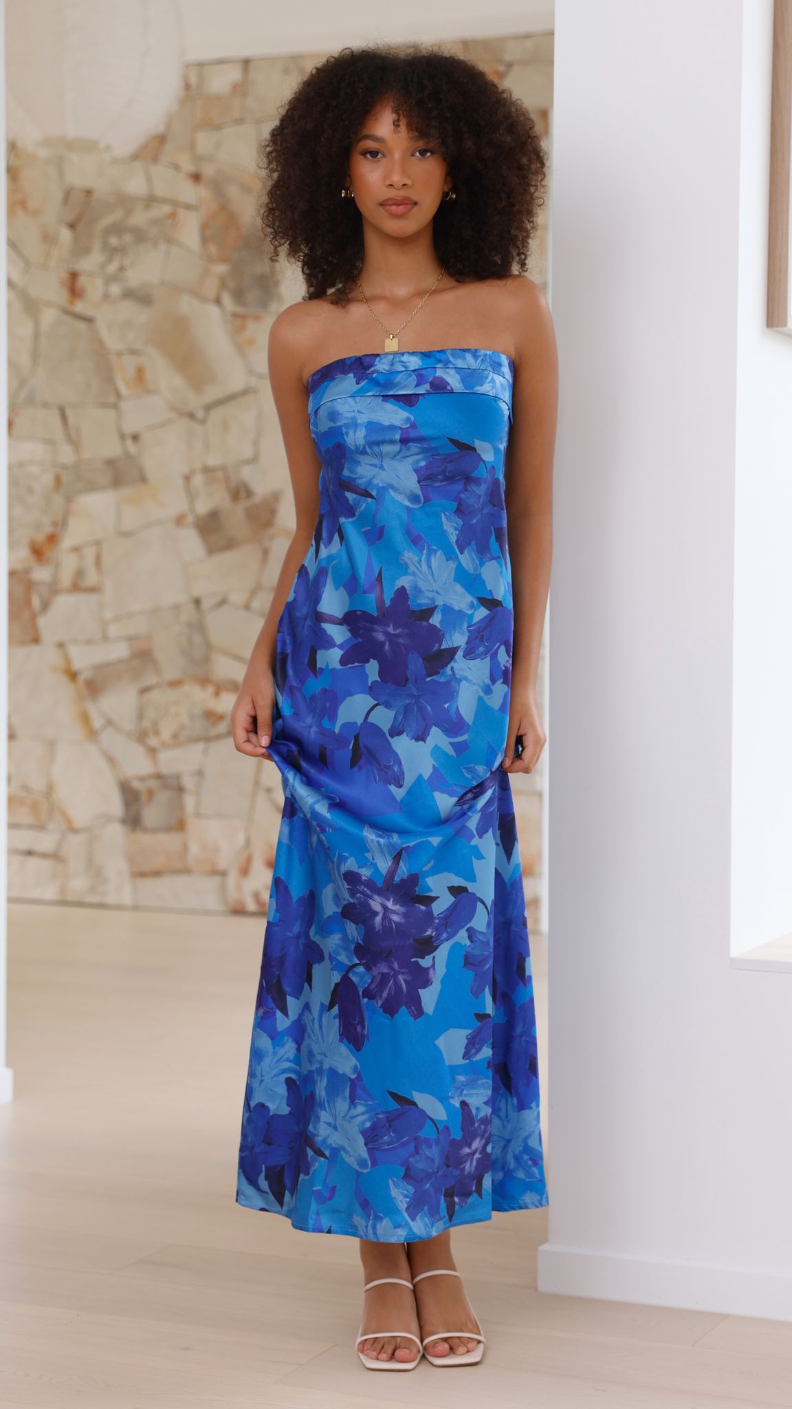 Women's Miya Maxi Dress – Blue Floral