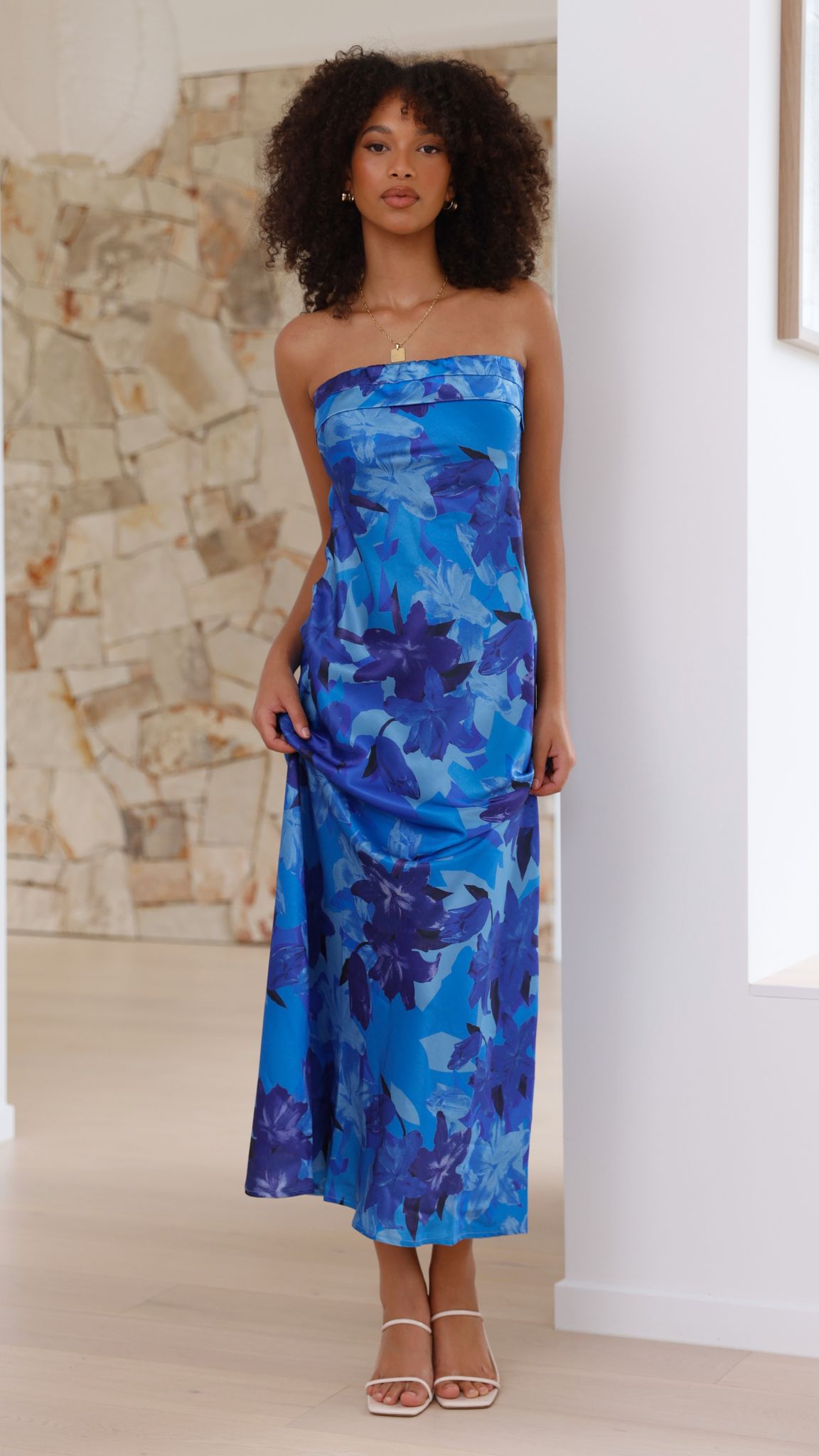 Women's Miya Maxi Dress – Blue Floral