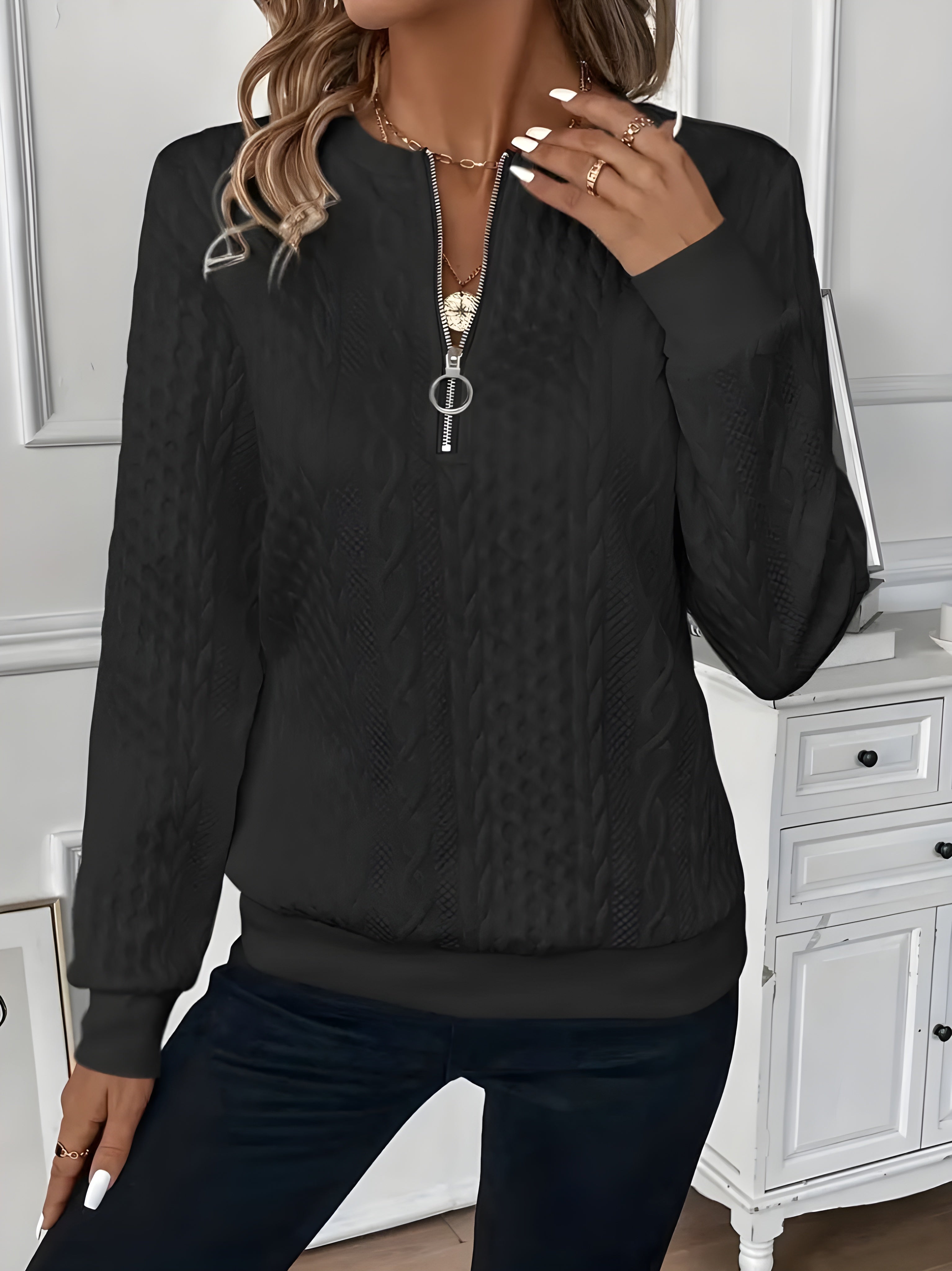 Women's Half-Zip Pullover Sweater