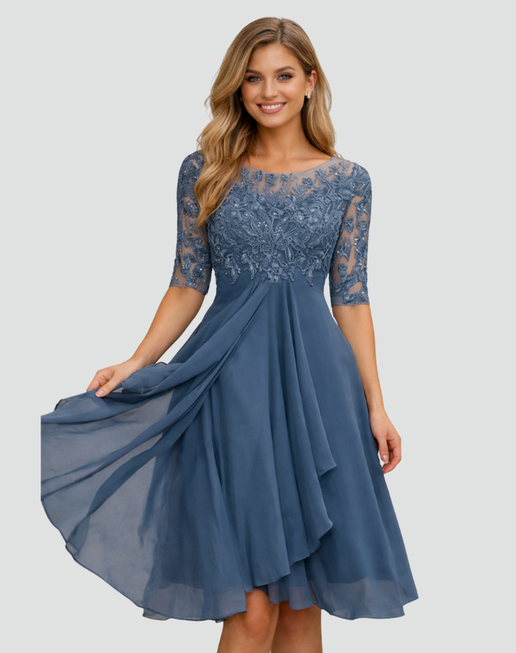 Women's Lace Midi Party Dress