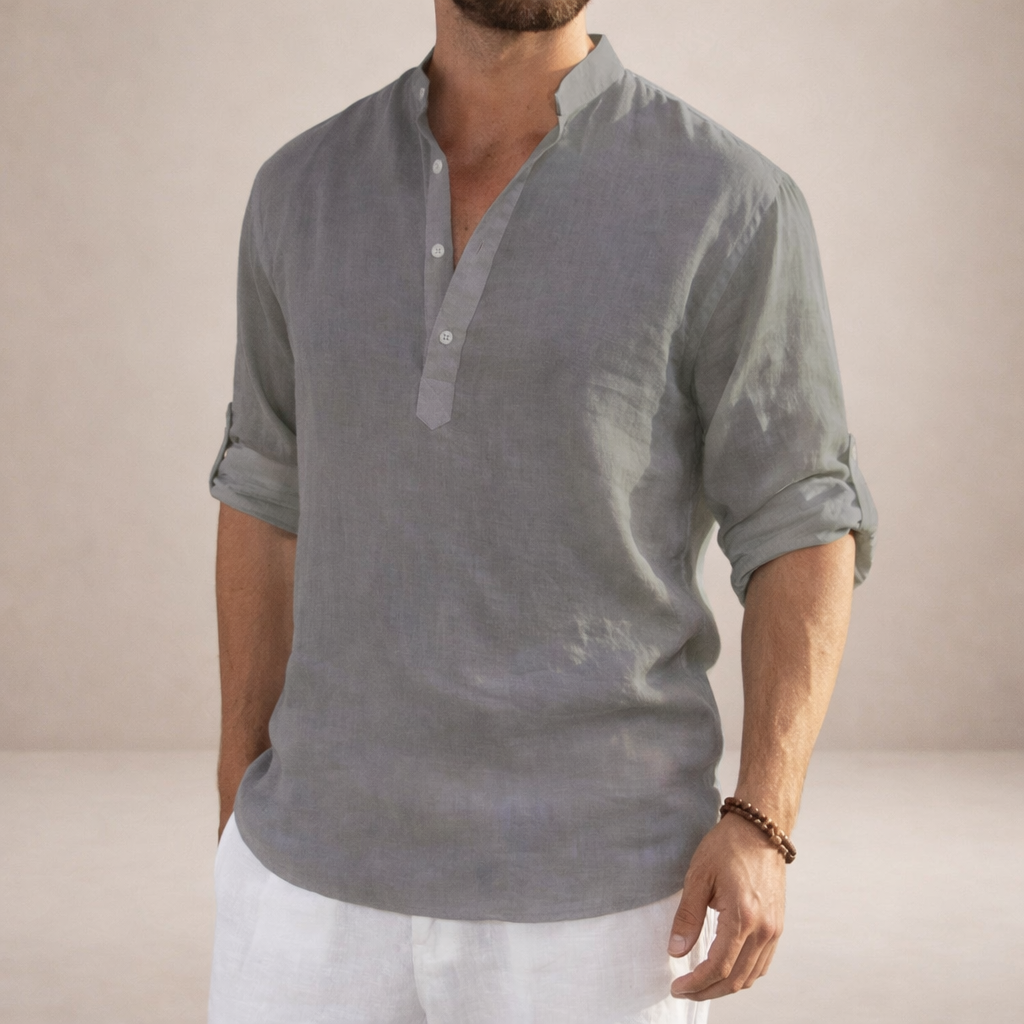 Men's Linen Long Sleeve Shirt